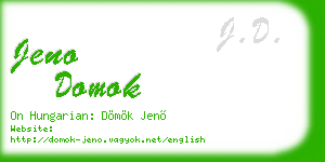 jeno domok business card